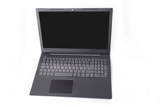 Modern slim laptop on a white background - Photo, image