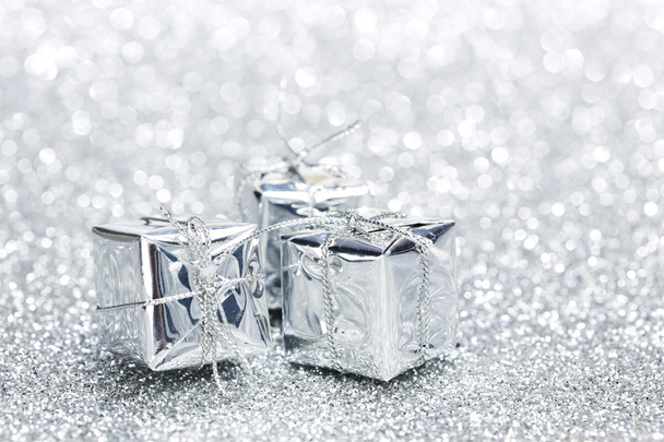 Silver christmas gifts - Fotoğraf, Görsel