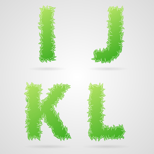 Vector leaf alphabet - Wektor, obraz