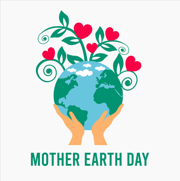 Знамя Дня Земли, держащее земной шар
 - Фото, изображение