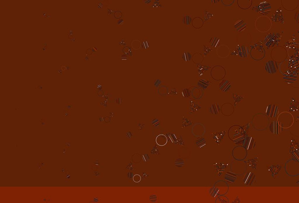 Hellblaue, rote Vektorschablone mit Kristallen, Kreisen. Glitzernde abstrakte Illustration mit Kugeln, dreieckigen Linien. Intelligentes Design für Ihre Anzeigen. - Vektor, Bild