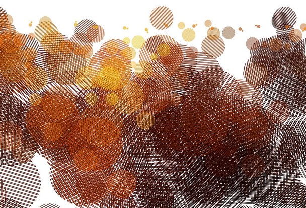 Fondo de vector naranja claro con manchas. Ilustración abstracta moderna con gotas de agua de colores. Patrón de anuncios, folletos. - Vector, imagen
