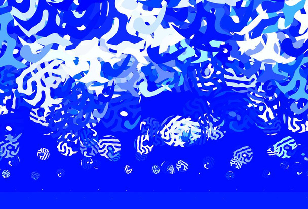 Світло BLUE векторний фон з фігурами Мемфіса. Сучасна абстрактна ілюстрація з різнокольоровими випадковими формами. Фон для мобільного телефону
. - Вектор, зображення