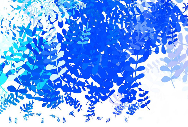Light Blue, Green vector elegant wallpaper with leaves. Modern geometrical abstract illustration with leaves. Pattern for heads of websites, designs. - Vektör, Görsel