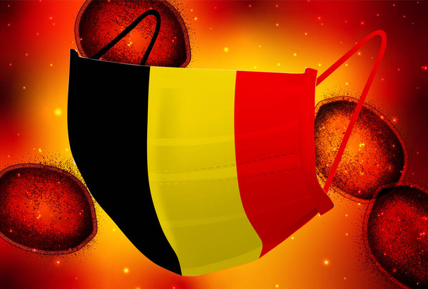Belgio Maschera corona virus sfondo
 - Vettoriali, immagini