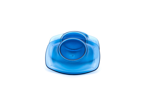 Tasses à oeufs en plastique bleu
 - Photo, image