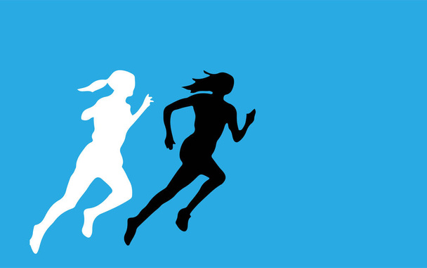 running icon isolated on background - Vector, Image