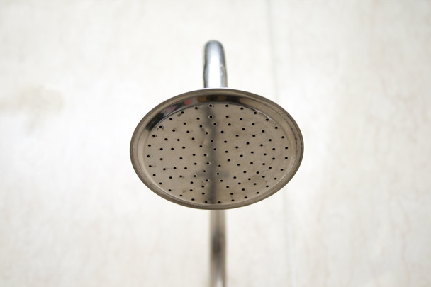 Silver Shower Head in Bathroom - Фото, изображение