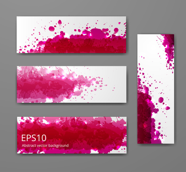 Set of bright abstract paper-cut backgrounds - Vektör, Görsel