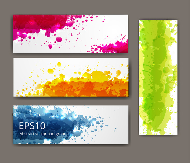 Set of bright abstract paper-cut backgrounds - Vector, afbeelding