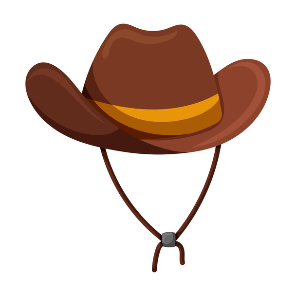 Hat cowboy vector icon.Cartoon vector icon isolated on white background hat cowboy. - Vector, Imagen