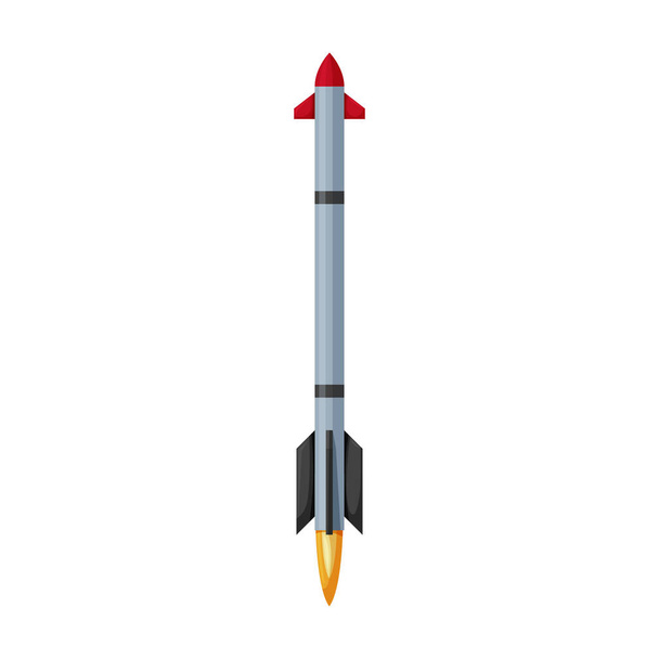 Ballistic missile vector icon.Cartoon vector icon isolated on white background ballistic missile. - Vektor, Bild