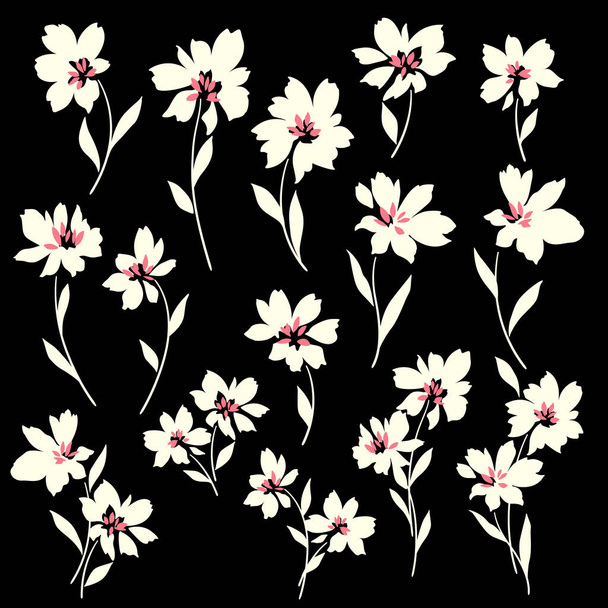 Vector illustration material of a beautiful flower,I designed a flower,I worked in vectors, - Vektor, obrázek