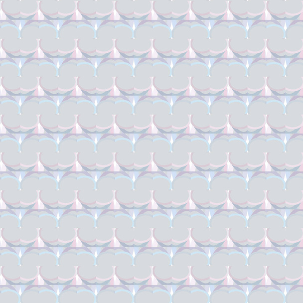 Footage with seamless geometric ornamental pattern. Abstract illusion background - Вектор, зображення