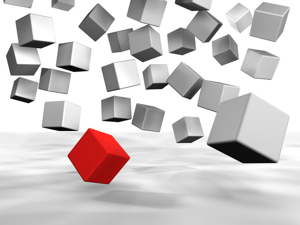 Cubes tombants
 - Photo, image