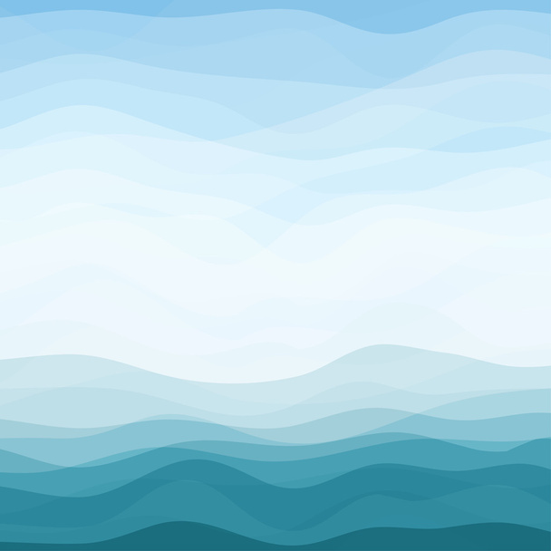 abstracte blauwe golvende achtergrond - Vector, afbeelding