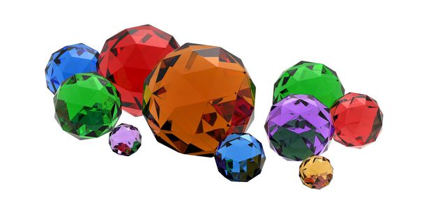 Ізольовані красиві круглі кристали
 - Фото, зображення