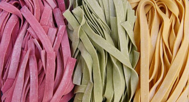 colorful pasta fettuccine background - Φωτογραφία, εικόνα