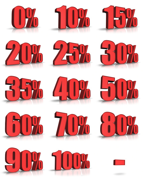 rote Prozent-Tags - Foto, Bild