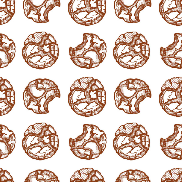 cookies pattern, simply vector illustration    - Vektör, Görsel
