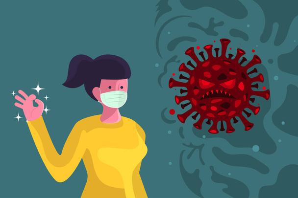 Illustrations of COVID-19 Virus. - Вектор, зображення