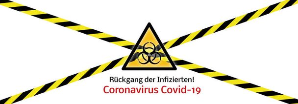 Banner valkoinen lasku tartunnan sepelvaltimovirus saksaksi
 - Valokuva, kuva