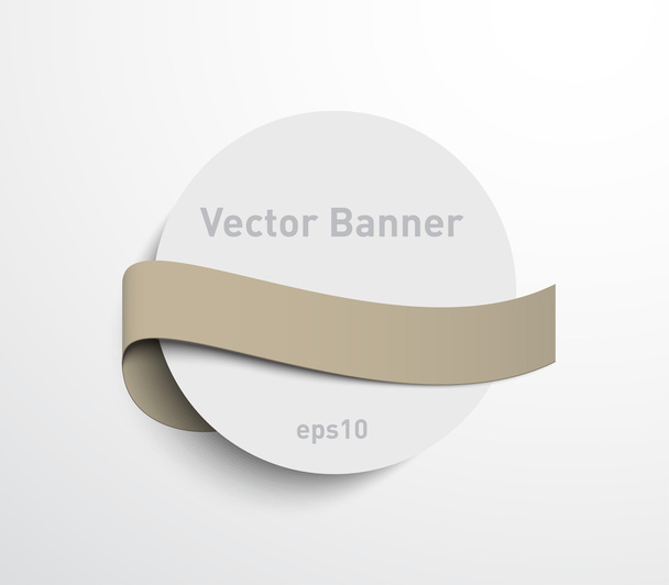 Баннер с бумажной картой с лентой для веб-сайтов или бизнес-дизайна
 - Вектор,изображение
