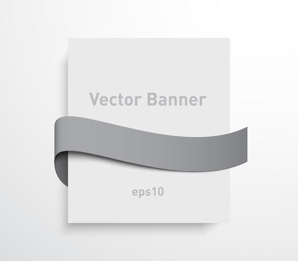 Баннер с бумажной картой с лентой для веб-сайтов или бизнес-дизайна
 - Вектор,изображение