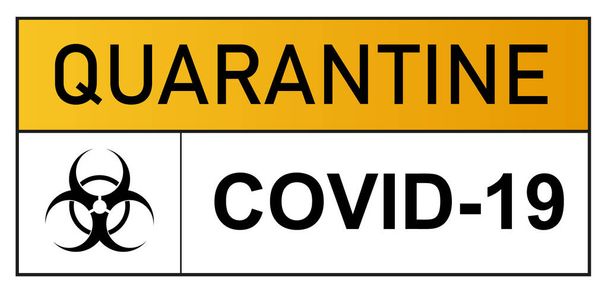 Coronavirus covid 19 προειδοποίηση κρούσμα καραντίνας σήμα συναγερμού μπροστά από το δωμάτιο καραντίνας μολυσμένο ασθενή coronavirus και covius coronavirus 19 εμπειρογνώμονες ελέγχου της νόσου - Διάνυσμα, εικόνα