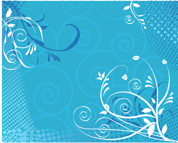 Floral swirl background - Vector, Image