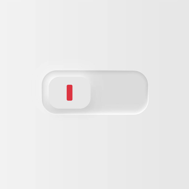 Very high detailed white user interface switch (OFF) for websites and mobile apps, vector illustration - Vektori, kuva