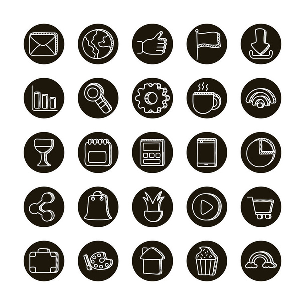 paquete de iconos de conjunto de garabatos
 - Vector, Imagen