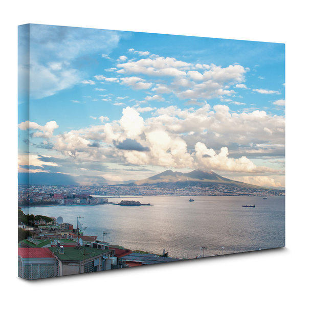 Napoli Körfezi'nin görünümü üzerine yağlıboya - Fotoğraf, Görsel