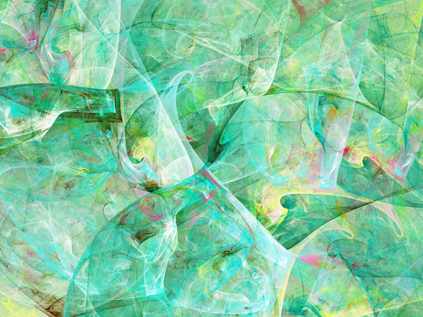 green abstract fractal background 3d rendering - Fotó, kép