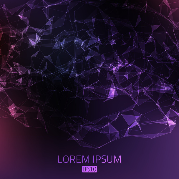 Abstract vector background. Futuristic style card.In purple colors. - Vector, Image