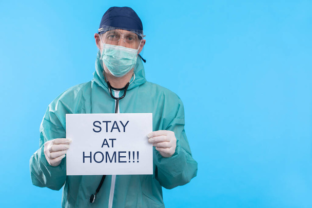 stay at home covid - 19 , concept of self quarantine at home as preventative measure against virus outbreak - Φωτογραφία, εικόνα