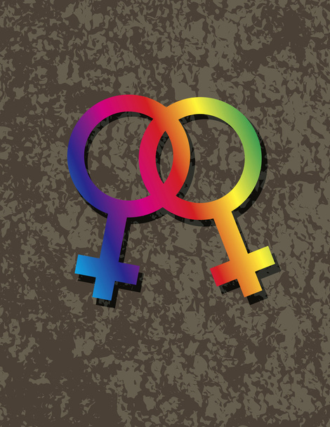 ženské pohlaví lesbické symboly zámkové ilustrace - Vektor, obrázek