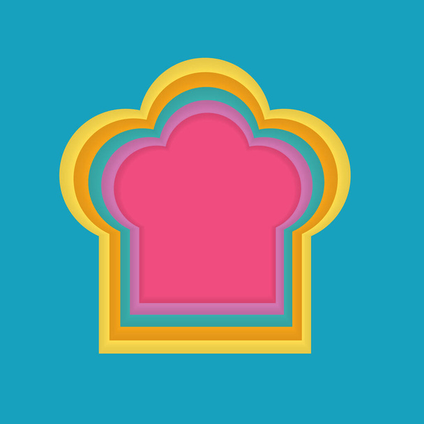 kleurrijke chef-kok hat- vector illustratie - Vector, afbeelding