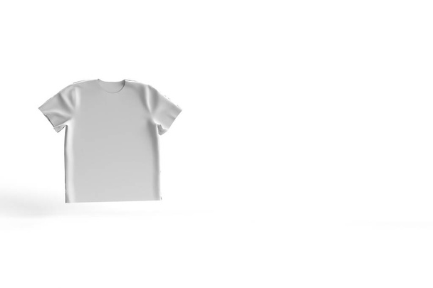3d renderização de branco t camisa mockup no fundo branco
 - Foto, Imagem
