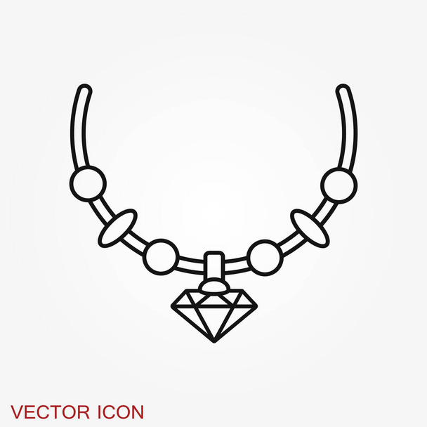 Icona delle collane. Segno stilizzato di collana di perline. Simbolo di identità per le aziende del settore
 - Vettoriali, immagini