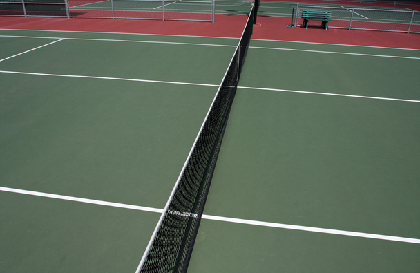 Tennis Court Lines and Net - Photo, Image