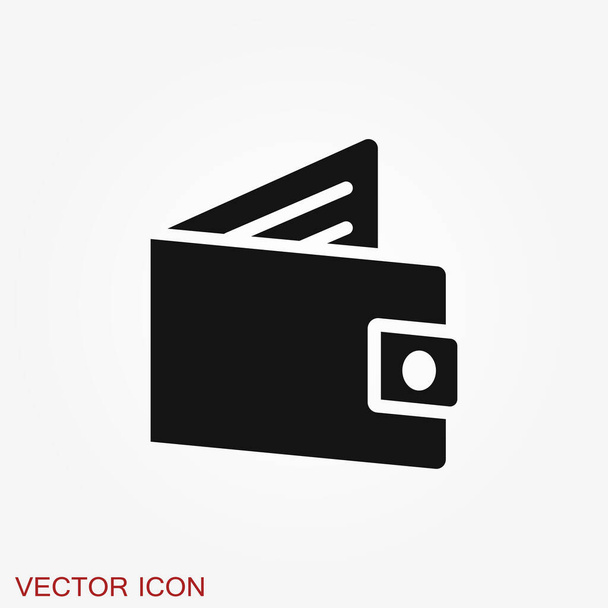 Purse vector icon. Wallet symbol for your web site design, logo - Vector, Image