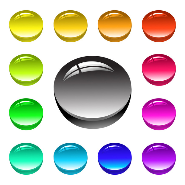 Button coloured - Vektor, kép