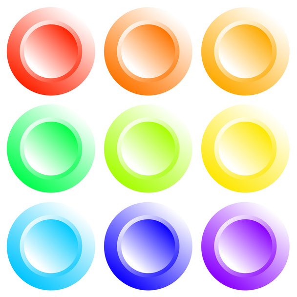 Button coloured - Vector, afbeelding