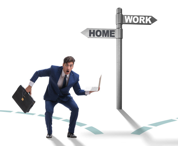 Концепция трудовой жизни или домашнего баланса - Фото, изображение