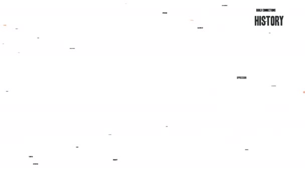 Black Lives Matter animated word cloud σε λευκό φόντο. - Πλάνα, βίντεο