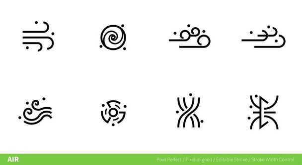 Air Icon - pixel-aligned, Pixel Perfect, Editable Stroke, Easy Scalablility. - Vector, Image