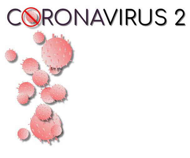 Un fond du Coronavirus, Covid - 19 avec copyspace
. - Photo, image