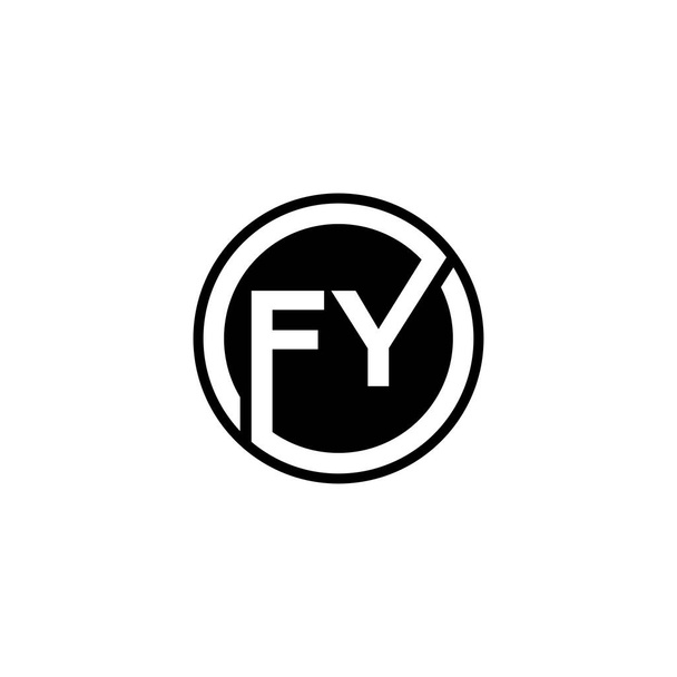 Fy Harf logo simgesi tasarım şablon elementleri - Vektör, Görsel