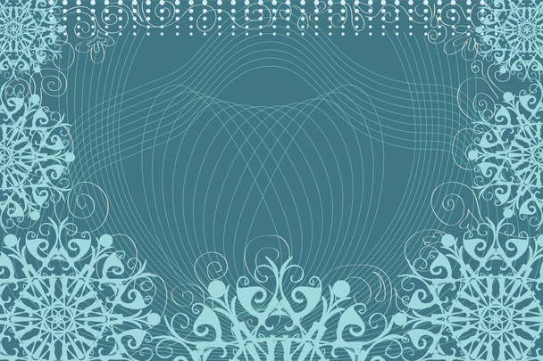 Dark turquoise background with blue pattern - Vector, Image